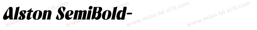 Alston SemiBold字体转换
